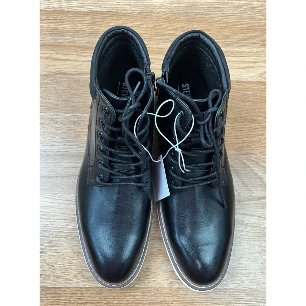 Steve Madden Jelen Chukka Ankle Boots Black Size‎ 9.5 Mens NEW